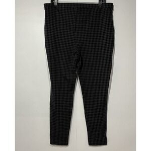 Chicos Pull On Pants Womens 3 US 16 Black Gray‎ stretchy Casual Dark Academia
